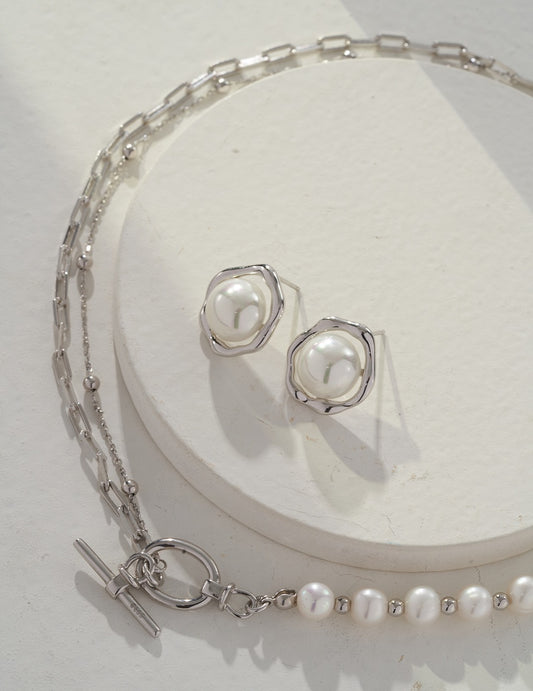 Elevate Your Aura: Sterling Silver Pearl Earrings for Effortless Elegance