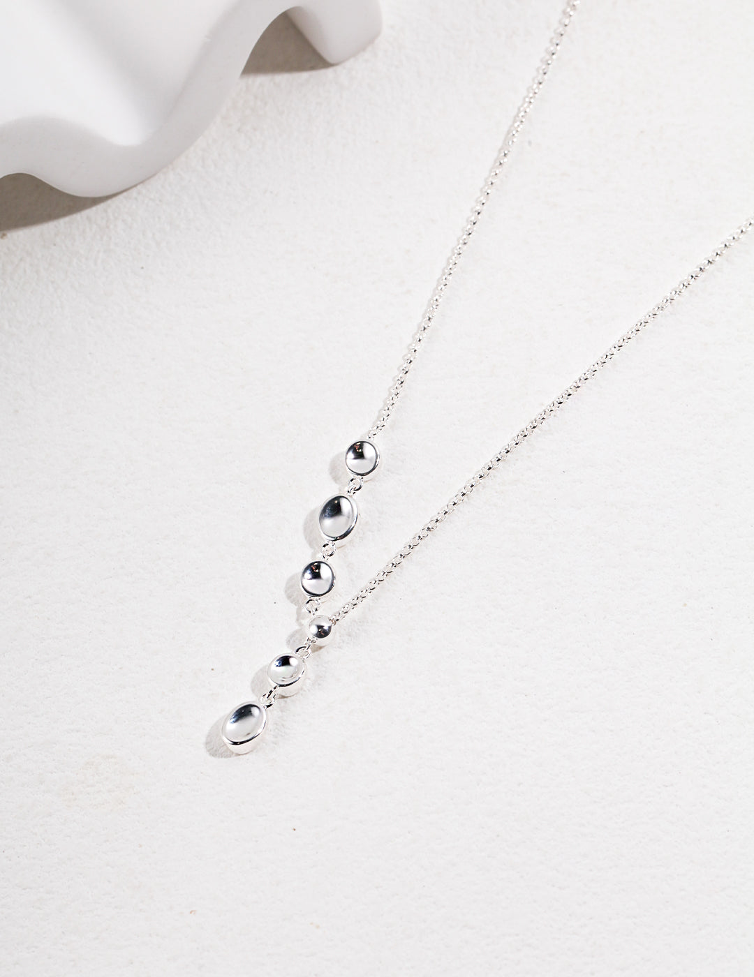 Professional Minimalist Silver Short and Long Necklaces with S925 Silver Material