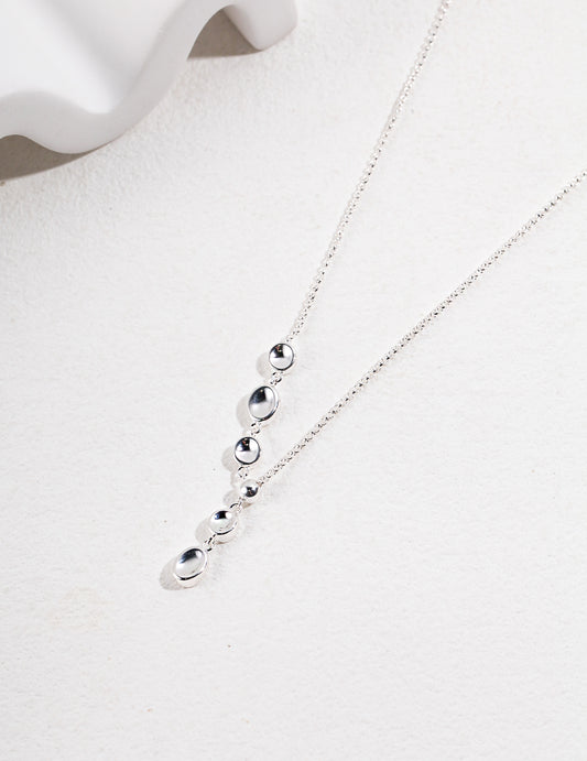 Professional Minimalist Silver Short and Long Necklaces with S925 Silver Material