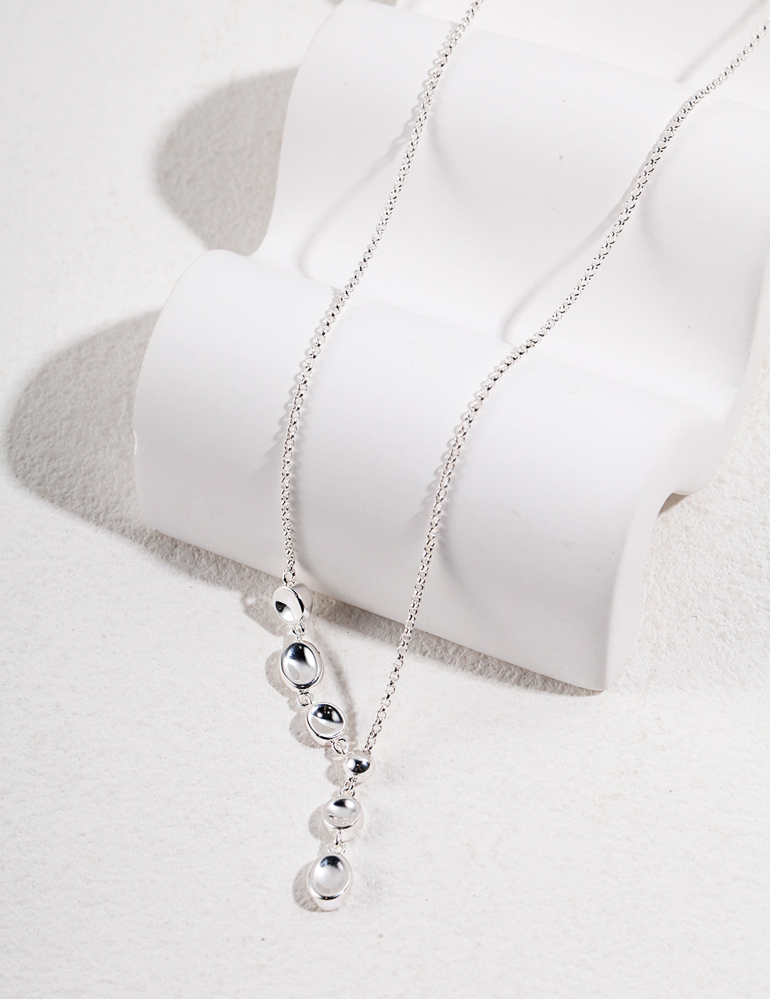 Professional Minimalist Silver Short and Long Necklaces with S925 Silver Material