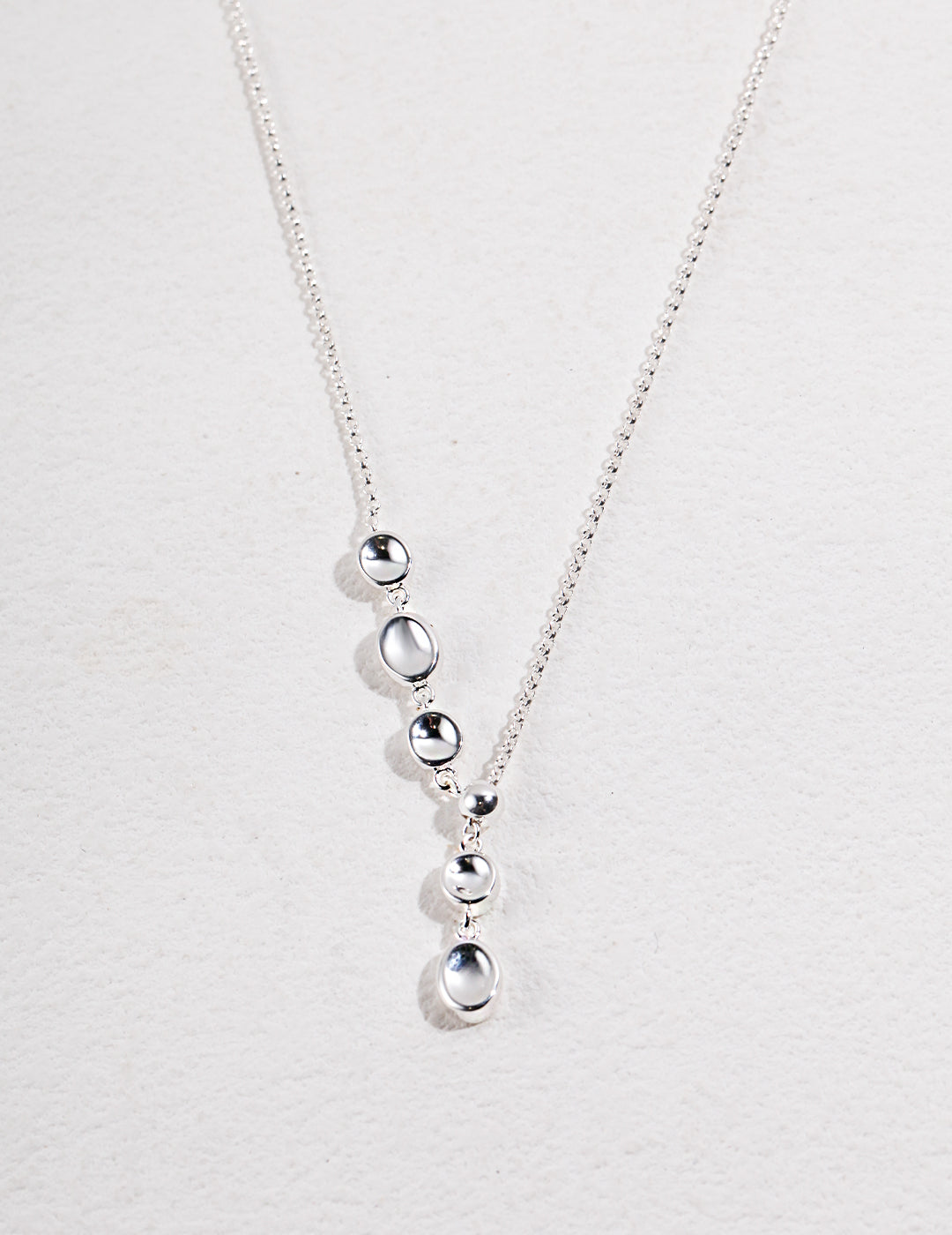 Professional Minimalist Silver Short and Long Necklaces with S925 Silver Material