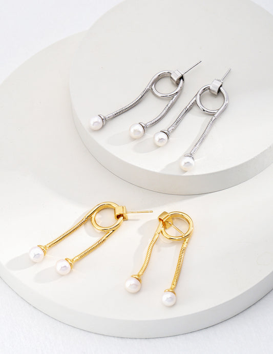 Exquisite Pearl Earrings: Timeless Elegance in 925 Silver with Natural Pearls