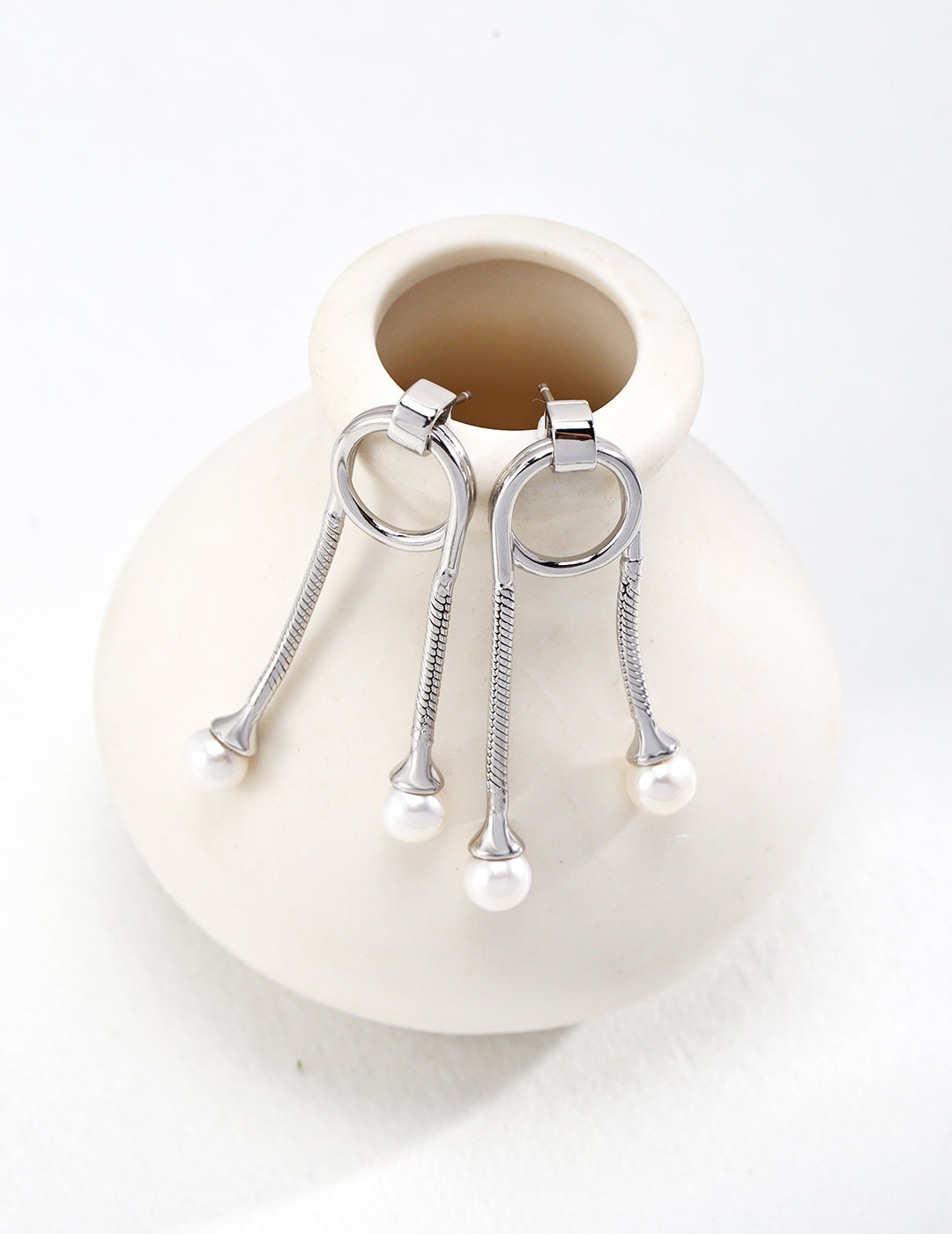Exquisite Pearl Earrings: Timeless Elegance in 925 Silver with Natural Pearls