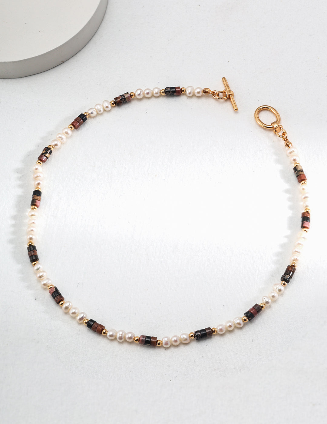 Stunning 925 Silver Tiger Eye Pearl Necklace - Vintage Gold with Natural Pearls