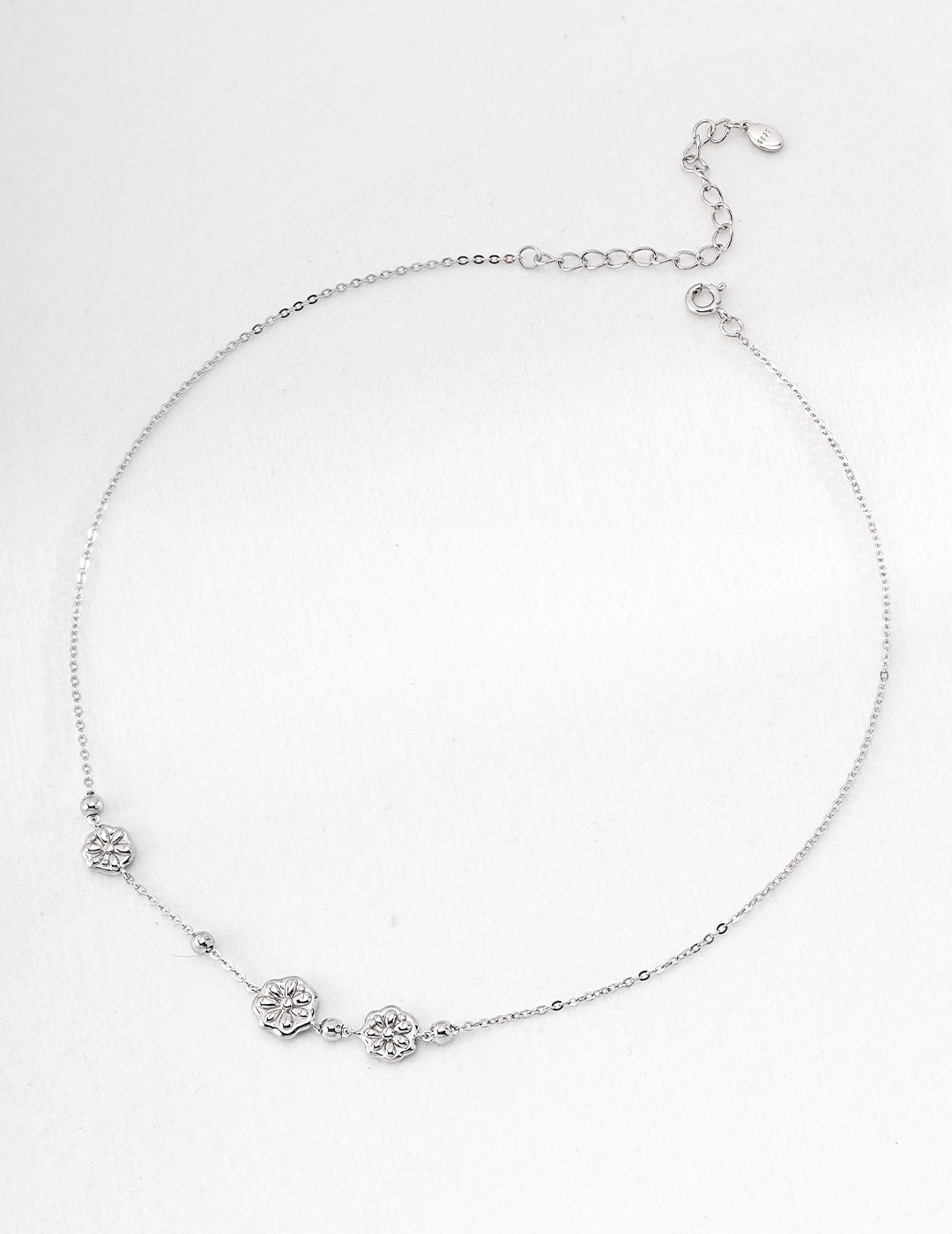 Silver Simple Minimalist Necklace - Vintage Gold & Platinum, 38cm+6cm Chain