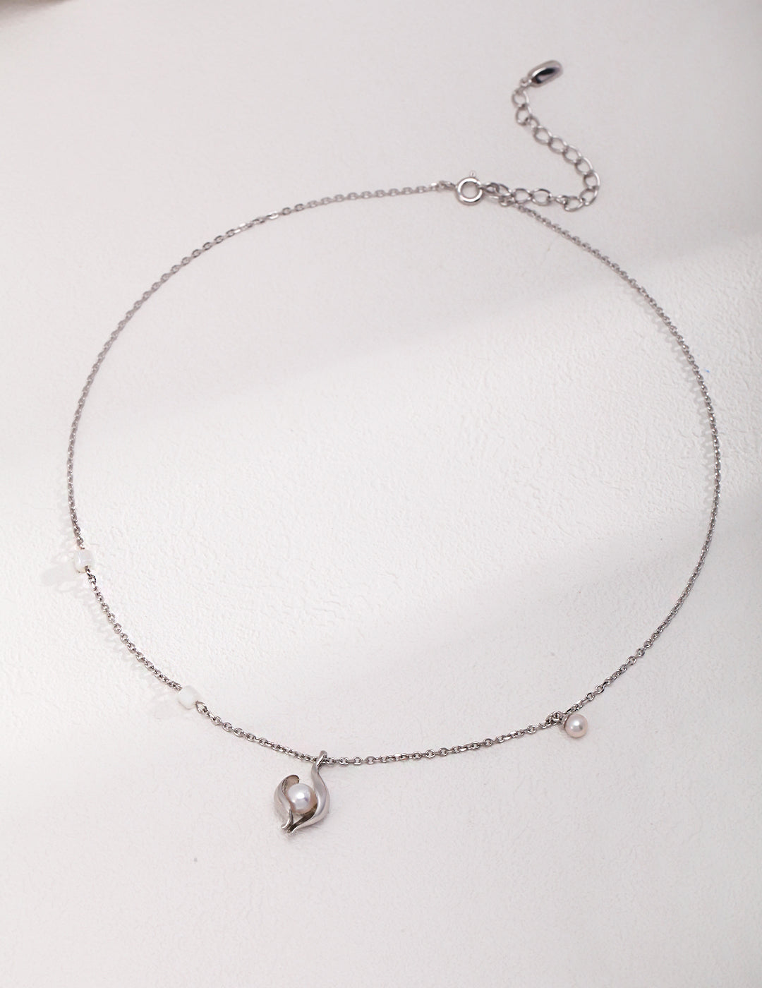 Silver and Rose Gold Heart Pendant Pearl Necklaces - Elegant and Stylish Jewelry Pieces