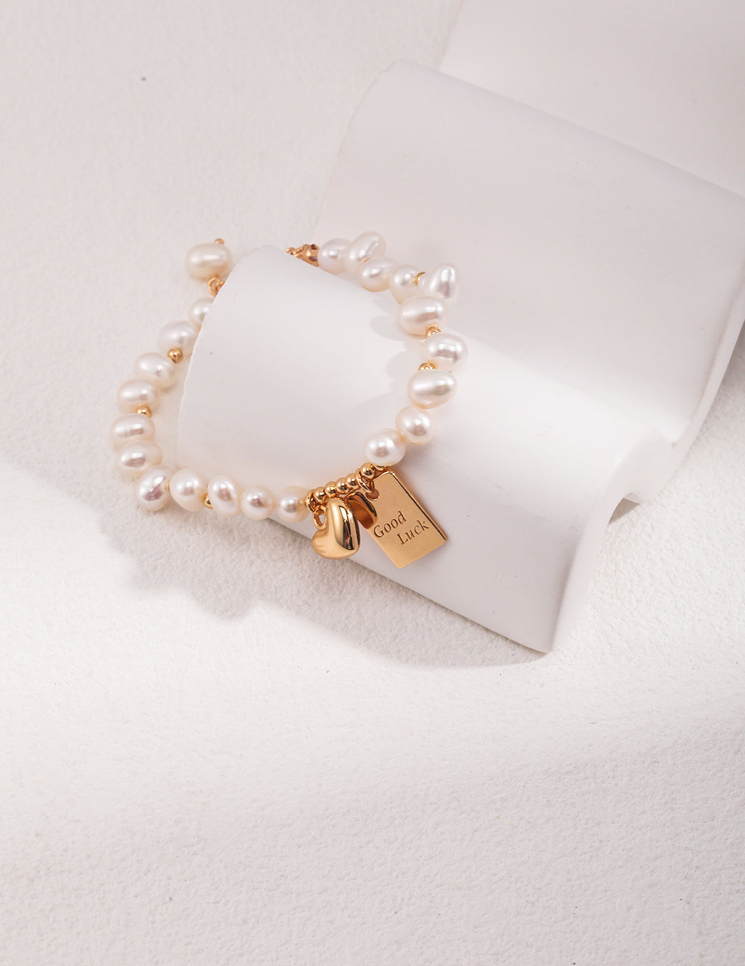 Elegant S925 Silver & Natural Pearl Lucky Charm Bracelet - Timeless Versatile Jewellery